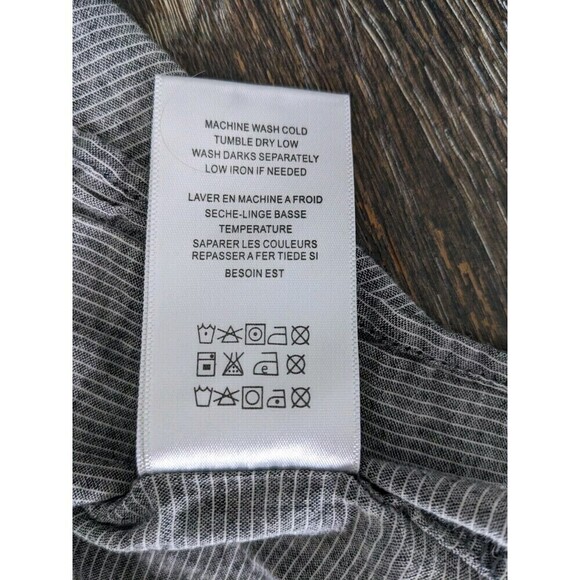 Eri + Ali Gray Embroidered Collar Boxy Top Women's Small - Picture 9 of 10